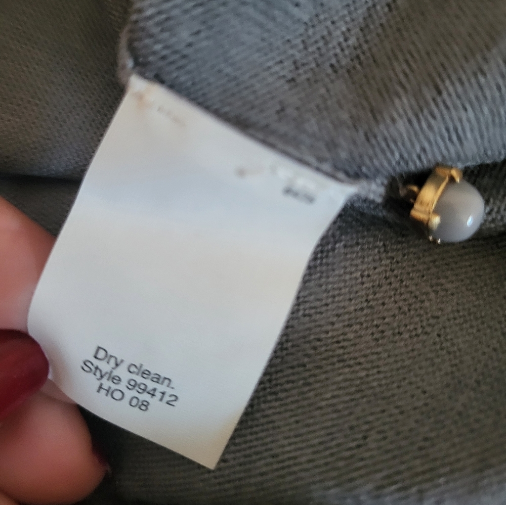 J. Crew Melanie Merino Wool Button Cuff Cardigan Gray Size Large - Picture 8 of 8